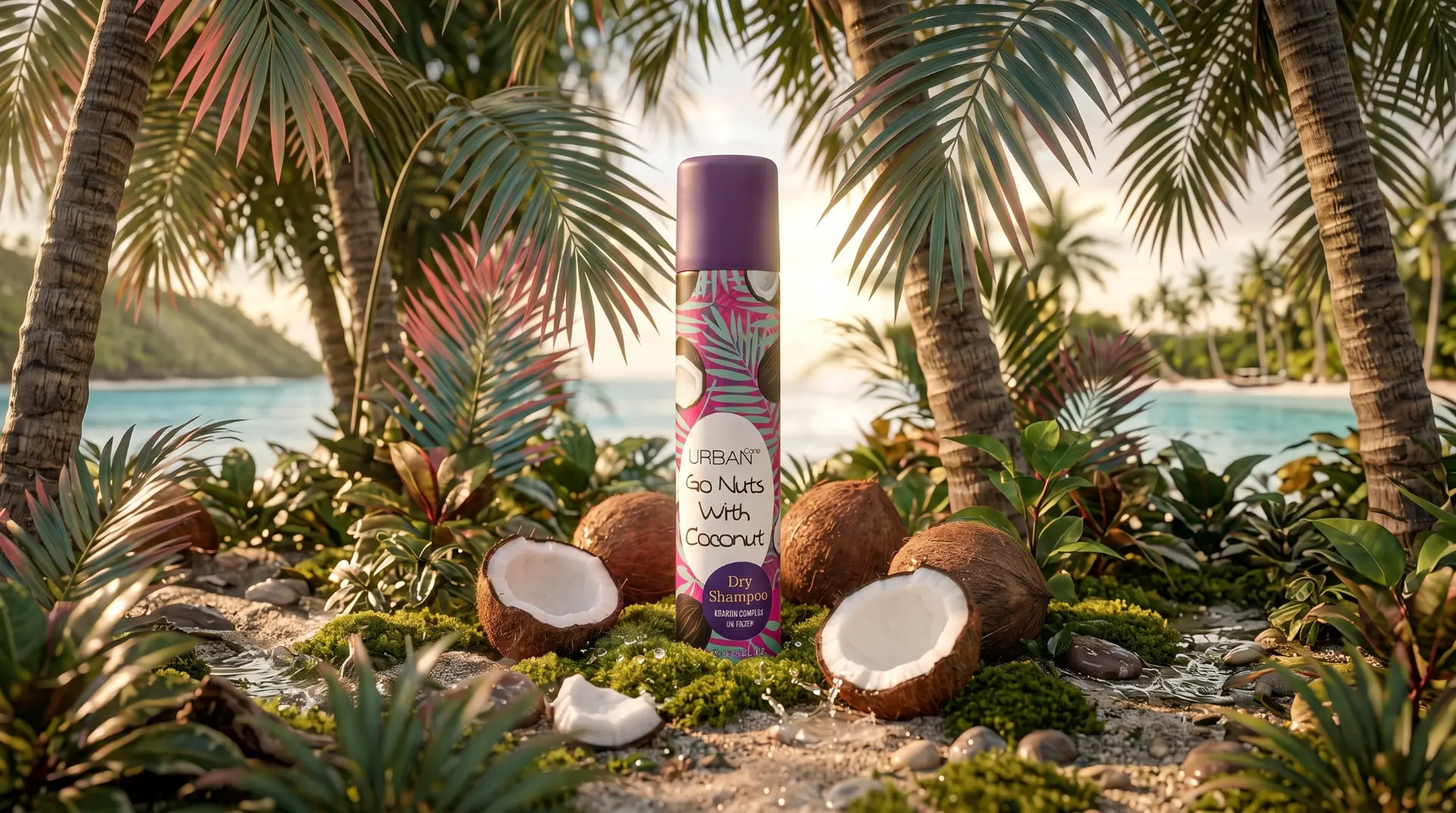 Urban Care Go Nuts With Coconut Dry Shampoo, tropikal sahnede